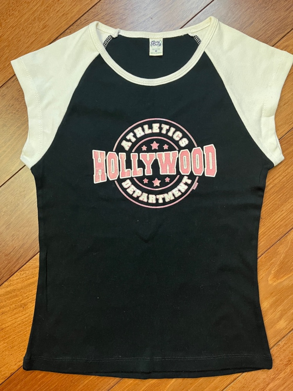 NWOT Vintage 90s Glitter Logo Baby Tee